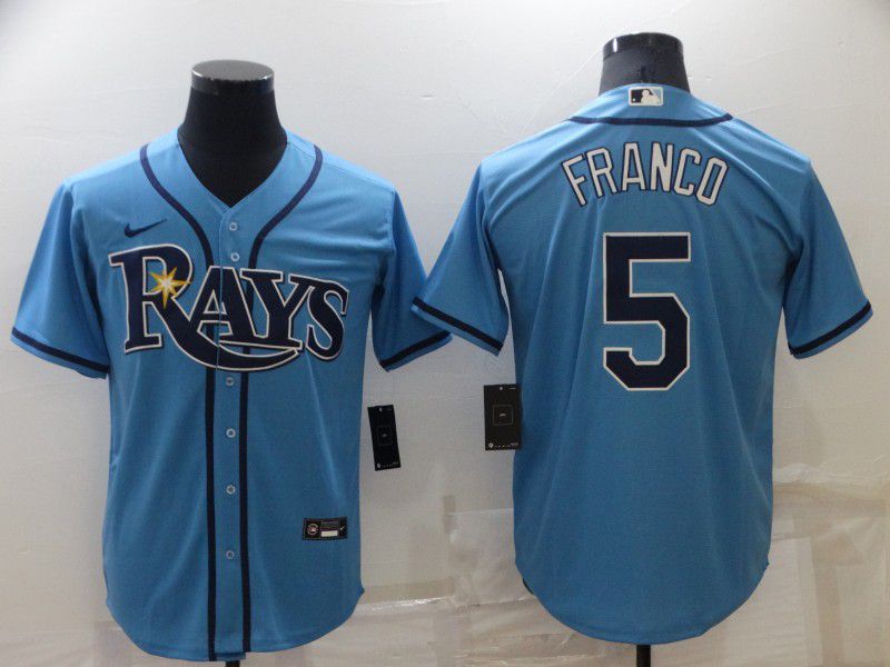 Men Tampa Bay Rays #5 Franco Light Blue Game Nike 2022 MLB Jersey->tampa bay rays->MLB Jersey